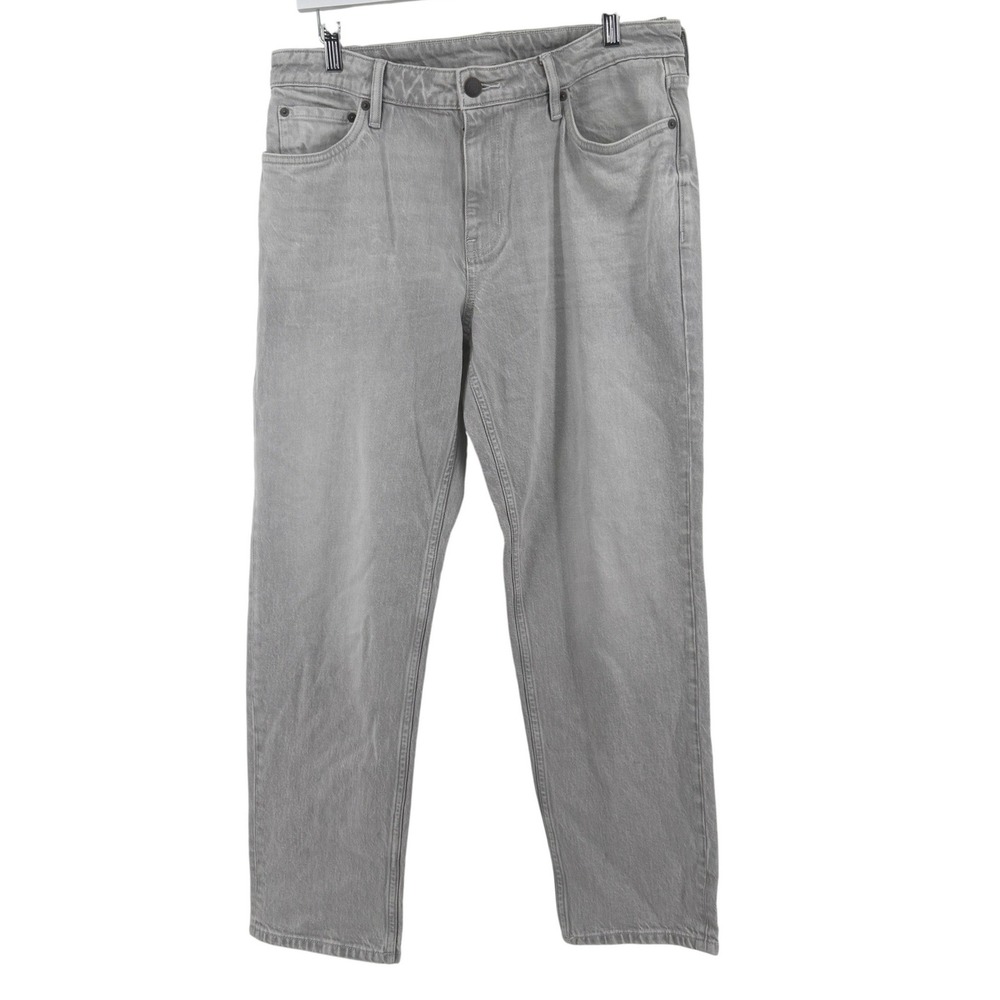 Vuori The Rise The Shine Jeans Straight Leg 35 Light Gray Mens Denim Casual